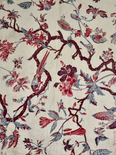 Indienne Block Printed Document French 18th Century