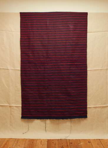 Indigo & Red Stripe French 19th Century
