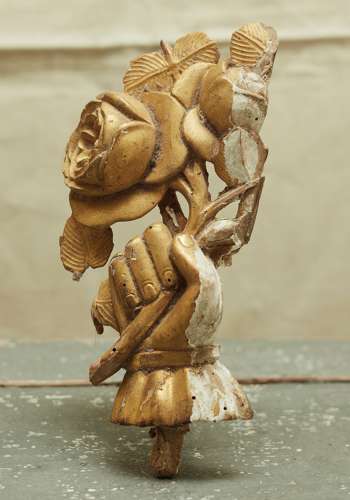 Gilded Hand with a Rose French 18th Century