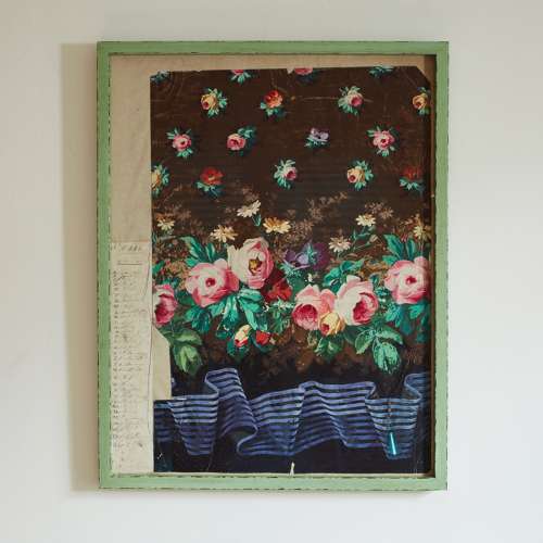 Roses Textile Design Gouache on Paper French 19th century