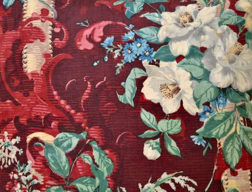 Floral Tasselled Cushion French 19th Century