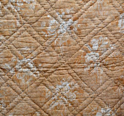 Floral Stripe Quilt French 19th Century