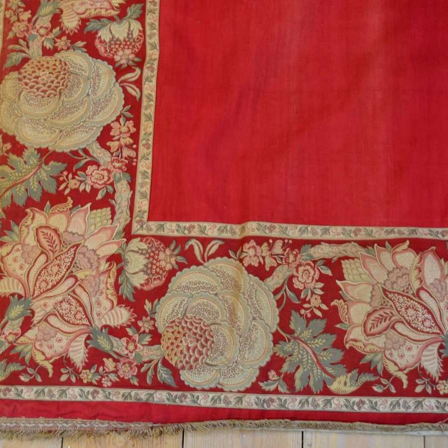 Pair of Turkey Red Curtains French 19th Century