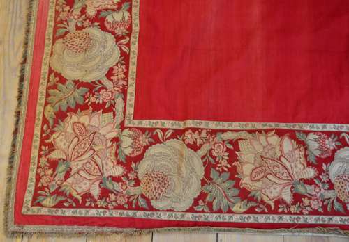 Pair of Turkey Red Curtains French 19th Century