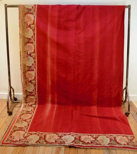 Pair of Turkey Red Curtains French 19th Century