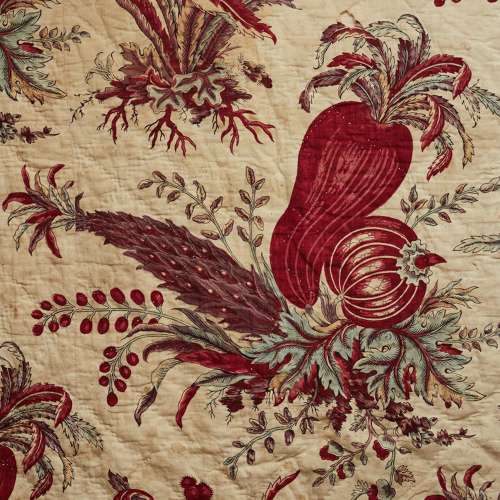 Large Scale Block Printed Panel French 18th Century