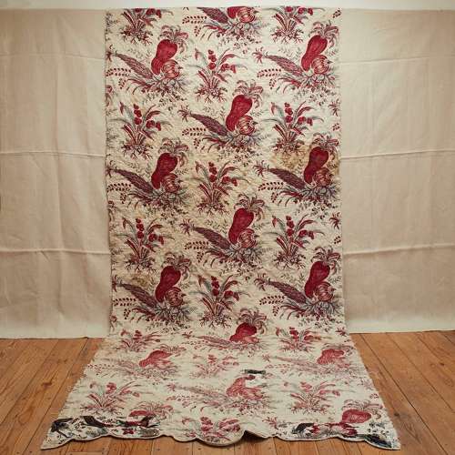 Large Scale Block Printed Panel French 18th Century