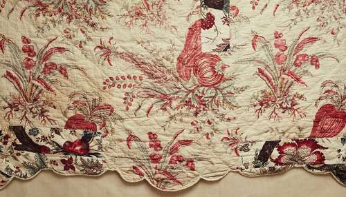 Large Scale Block Printed Panel French 18th Century