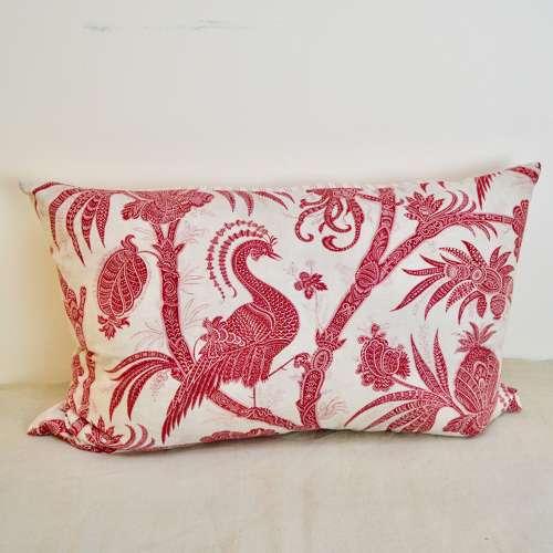 Bird Indienne Cushion French 19th Century