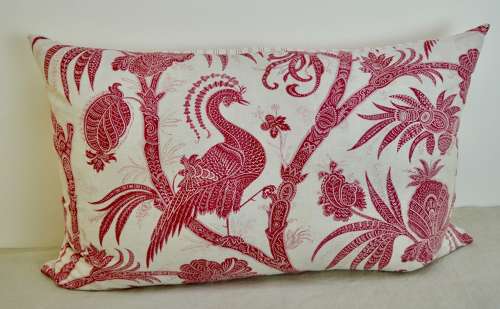 Bird Indienne Cushion French 19th Century