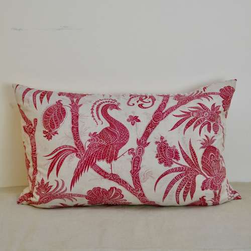 Bird Indienne Cushion French 19th Century