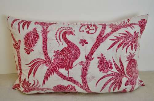 Bird Indienne Cushion French 19th Century