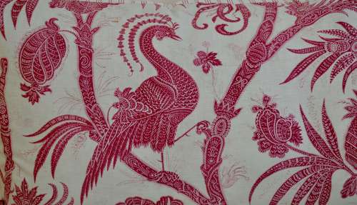 Bird Indienne Cushion French 19th Century