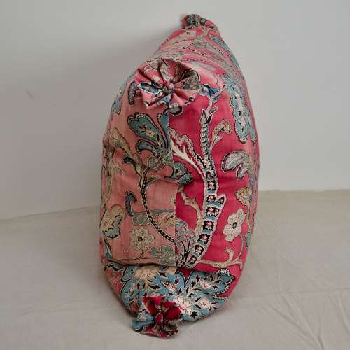Large Scale Indienne Print Cushion French 19th Century