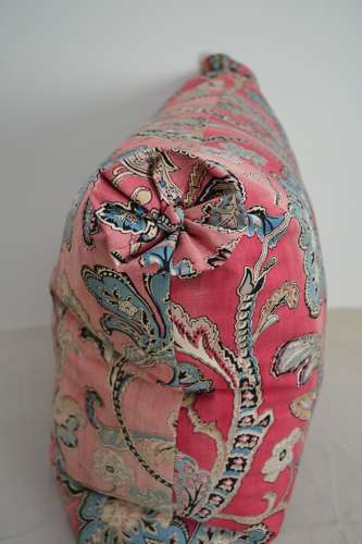 Large Scale Indienne Print Cushion French 19th Century
