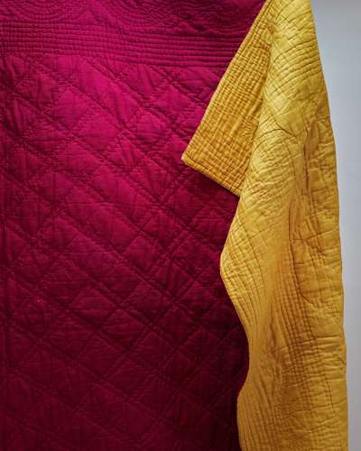 Magenta Bourrette de Soie Quilt French 19th Century