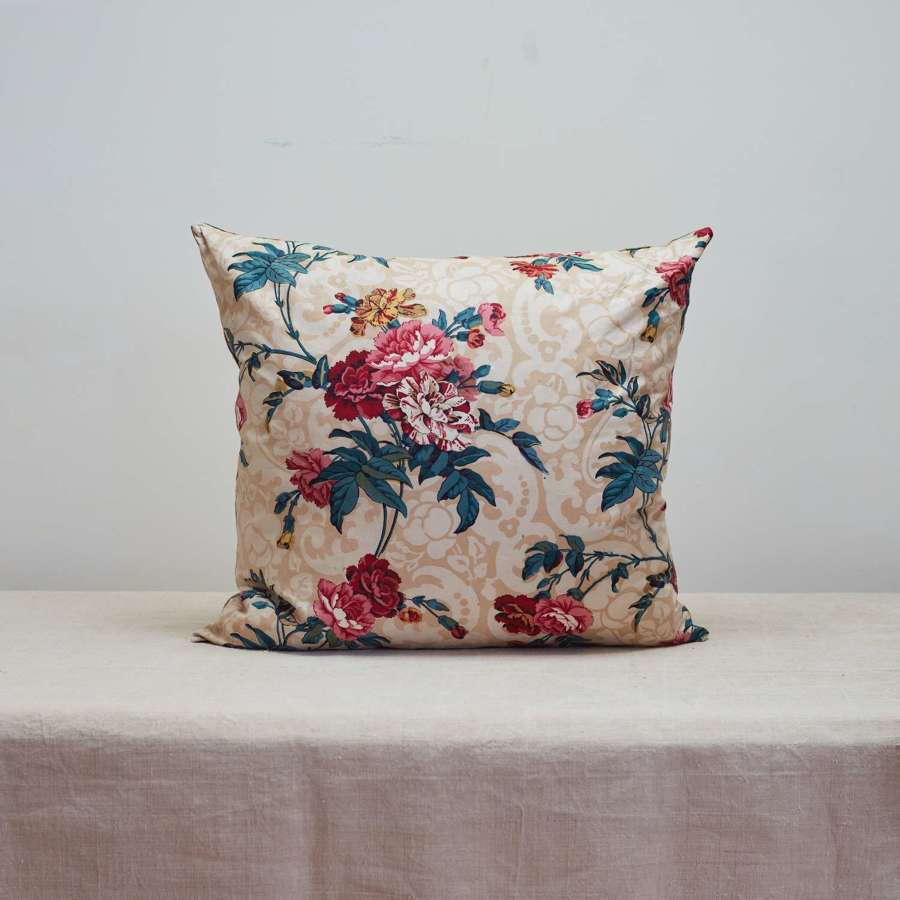 Chintz Cushion French 19thc