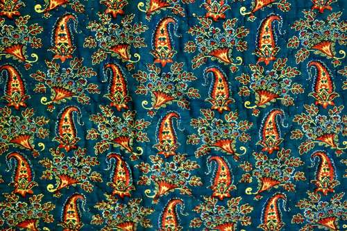 Indigo & Madder Red Boteh Quilt French 19th Century
