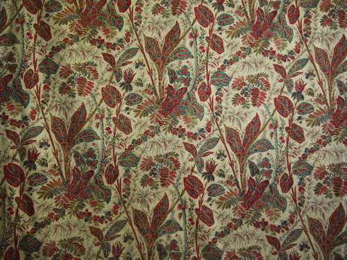 Indienne Cotton Panel French 19th Century