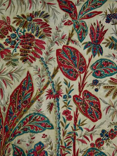 Indienne Cotton Panel French 19th Century