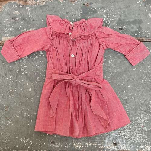 Red Dolls Dress French Early 20th Century