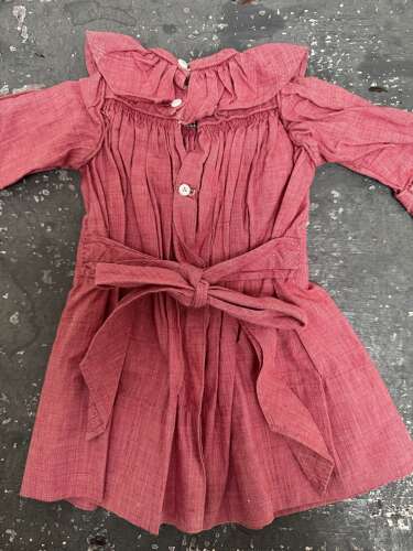 Red Dolls Dress French Early 20th Century