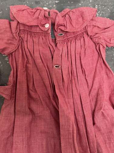 Red Dolls Dress French Early 20th Century