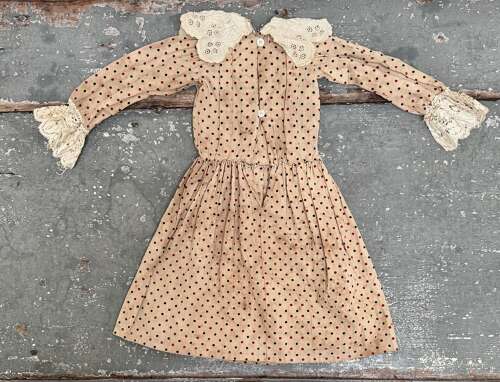 Dolls Spotty Cotton Dress French Early 20th century