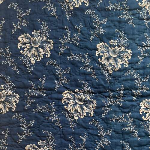 Small Indigo Resist Quilt French 19th Century