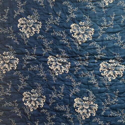 Small Indigo Resist Quilt French 19th Century