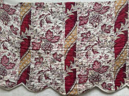 Scalloped Indienne Pelmet French 18th Century
