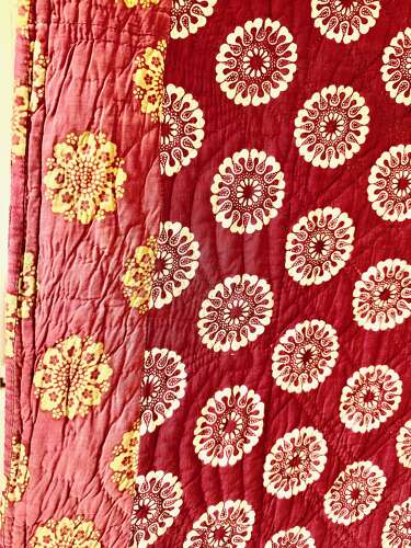 Empire Motifs Madder Quilt French 19th Century