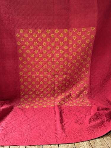 Empire Motifs Madder Quilt French 19th Century