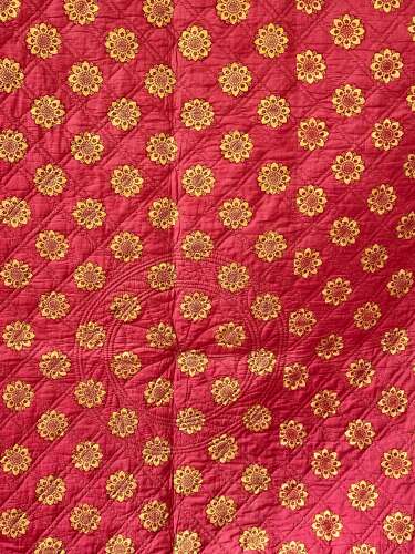 Empire Motifs Madder Quilt French 19th Century