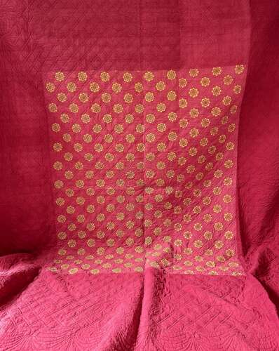 Empire Motifs Madder Quilt French 19th Century