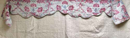 Tulips Block Printed Pelmet French 18th Century