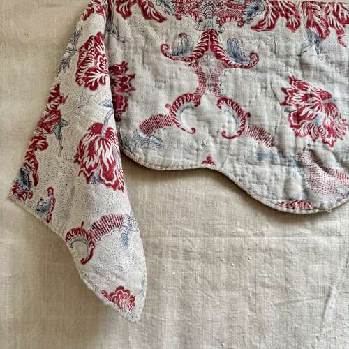 Tulips Block Printed Pelmet French 18th Century