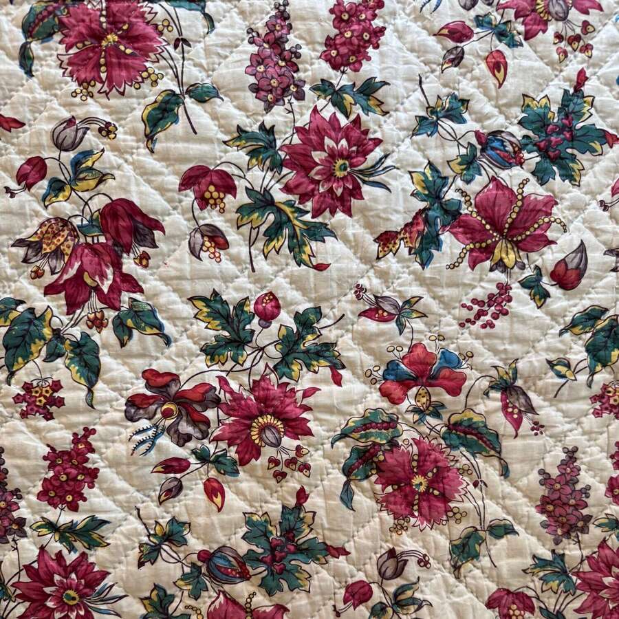 Chintz Quilt French/Swiss 18th Century