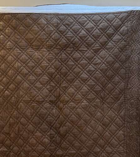 Blue Silk Quilt French 19th Century