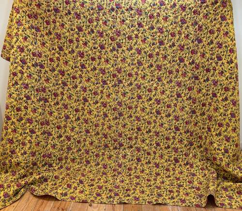 Block Printed Cotton Quilt French 18th Century