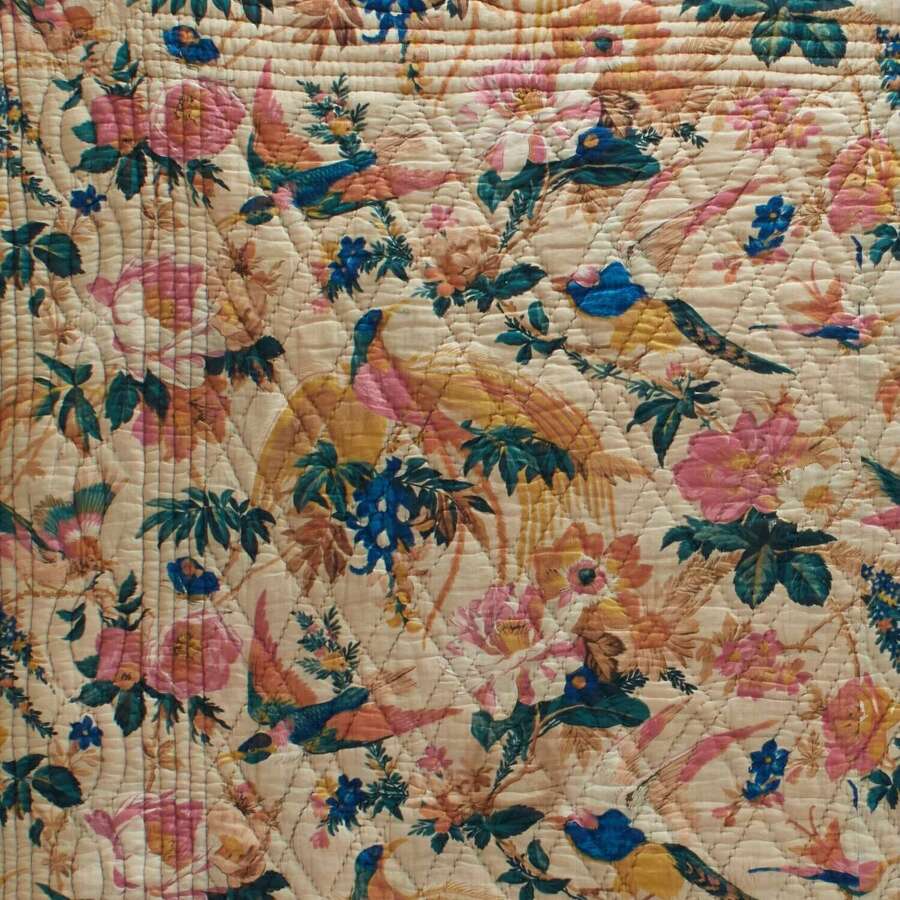 Birds of Paradise Quilt French 19th Century
