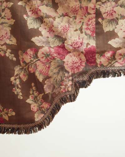 Single Curtain & Pair of Pelmets French 19th Century