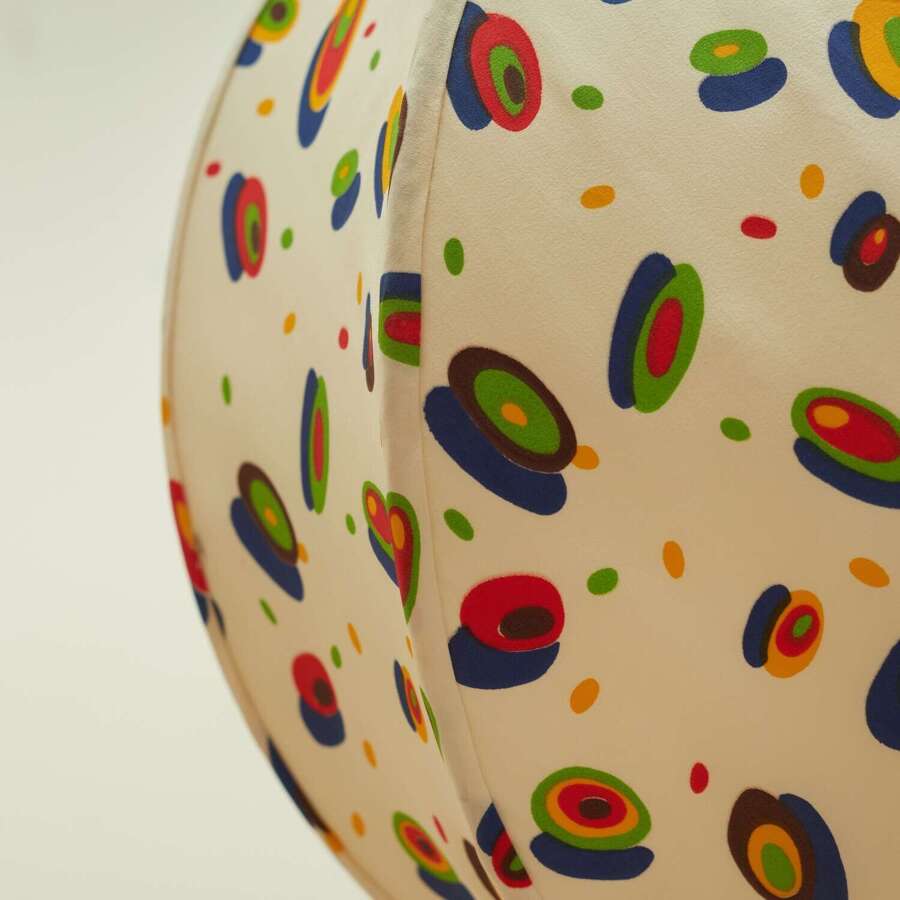 Handmade Silk Globe Shade English 1930s
