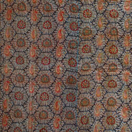 Boteh & Flower Motif Quilt French 19th Century
