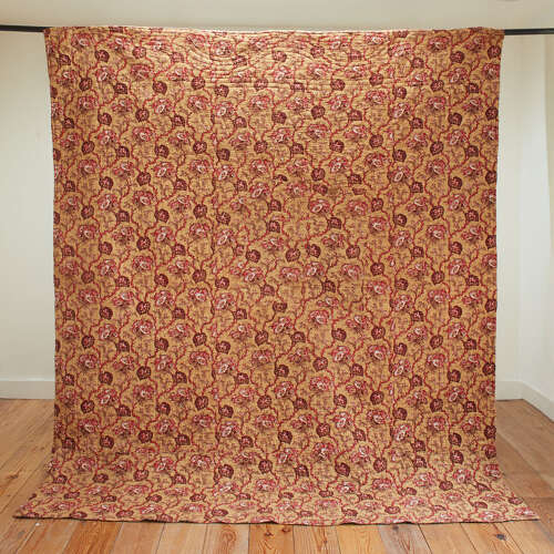 Boteh & Flower Motif Quilt French 19th Century