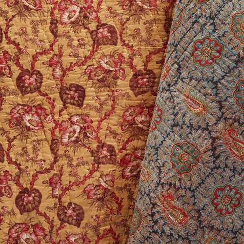 Boteh & Flower Motif Quilt French 19th Century