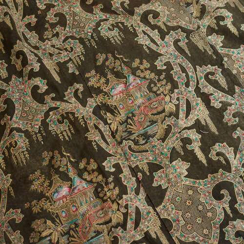 Two Chinoiserie Curtains French 19th Century
