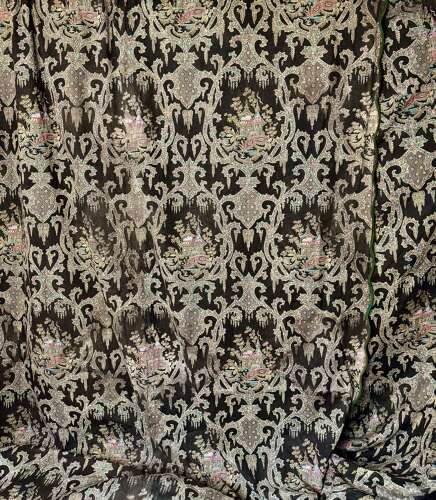 Two Chinoiserie Curtains French 19th Century