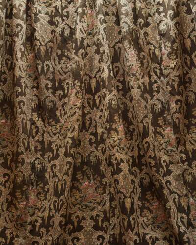 Two Chinoiserie Curtains French 19th Century