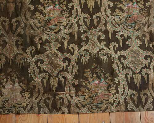 Two Chinoiserie Curtains French 19th Century